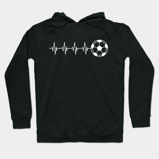 Soccer Heartbeat w Hoodie by KC Happy Shop